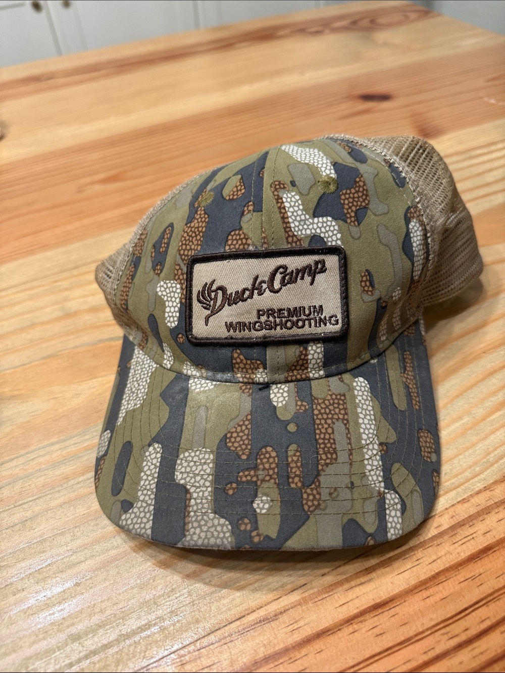 Duck Camp Camouflage Mesh Trucker Hat - Olive Camo